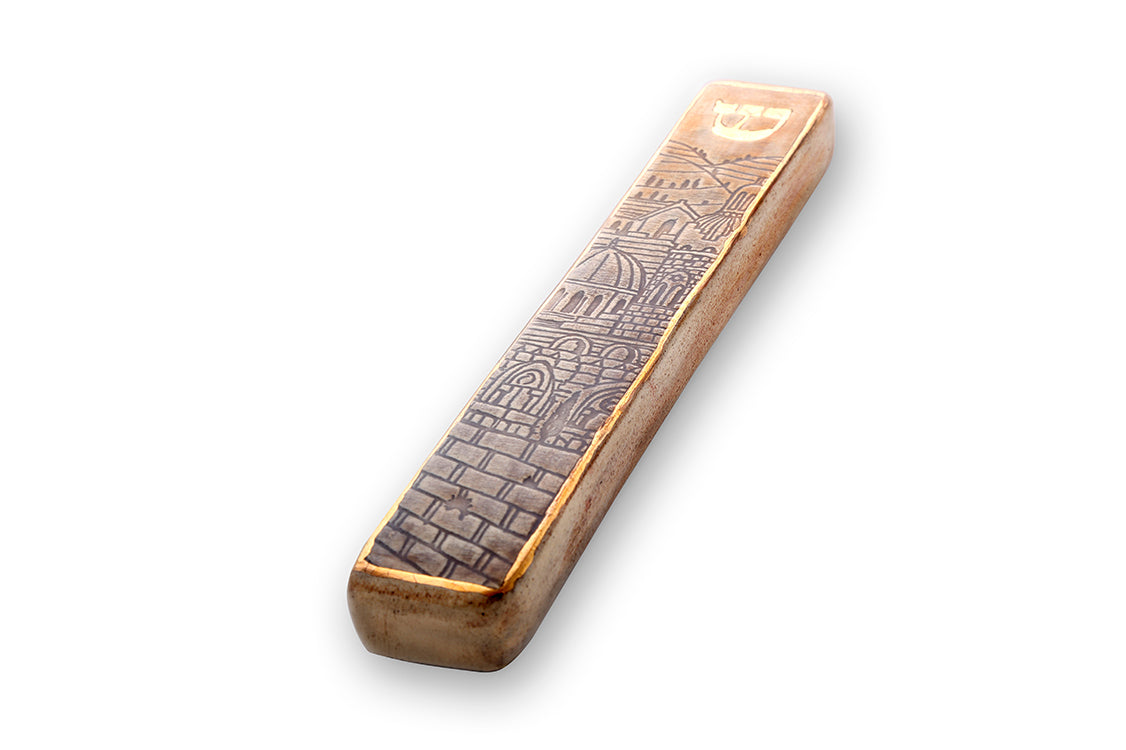 Handmade Mezuzah Case Amazing Jerusalem Model