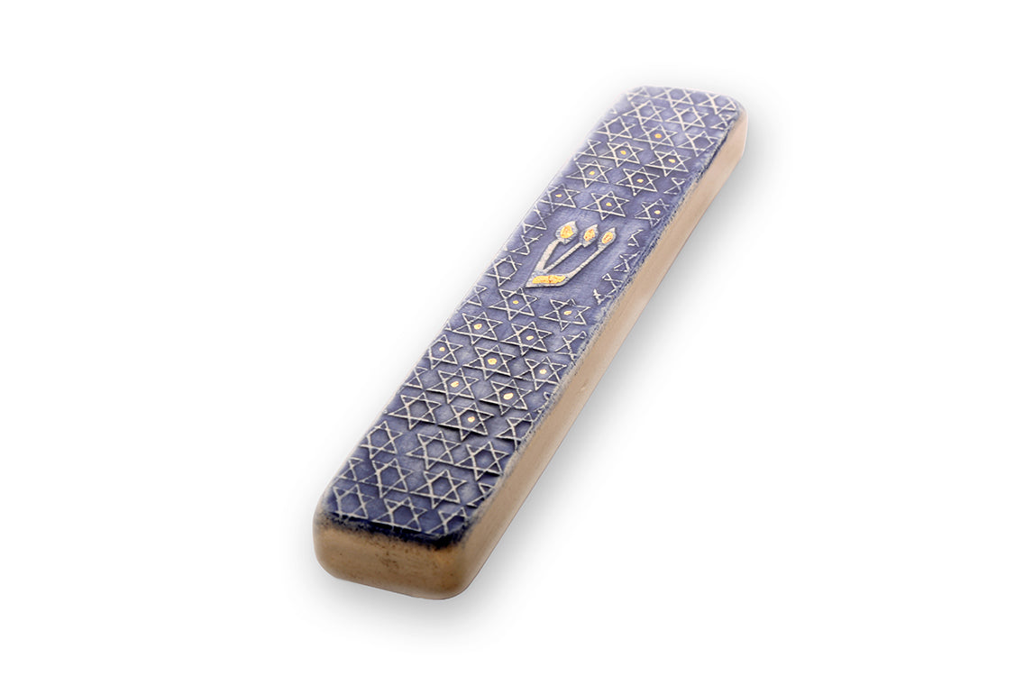 Magen David Star Of david Handmade Ceramic Mezuzah Case