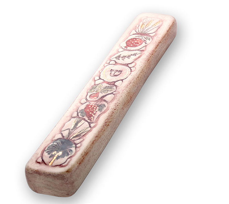 Mezuzah Case Decorated With 24k Gold Judaica Art