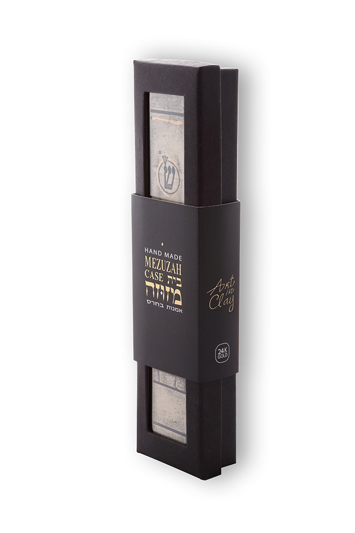 Handmade Mezuzah Case Jerusalem Model With 24 karat Gold Judaica Gift
