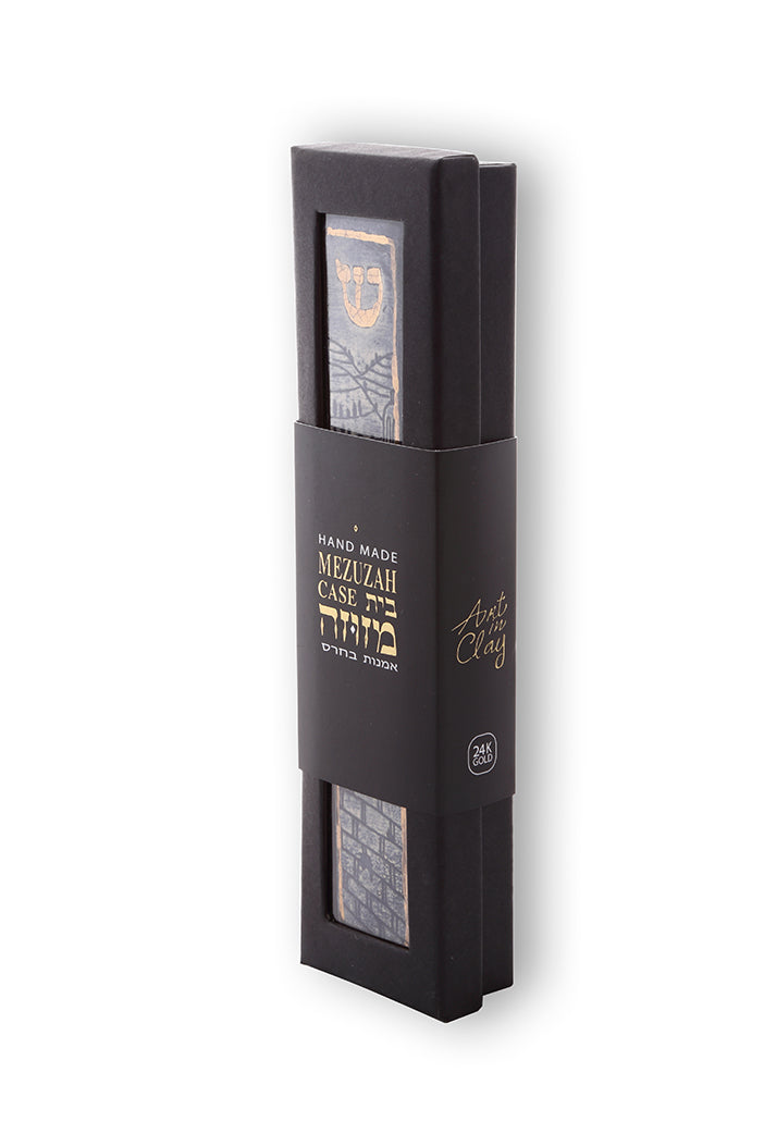 Handmade Mezuzah Case Jerusalem Model Art From Israel