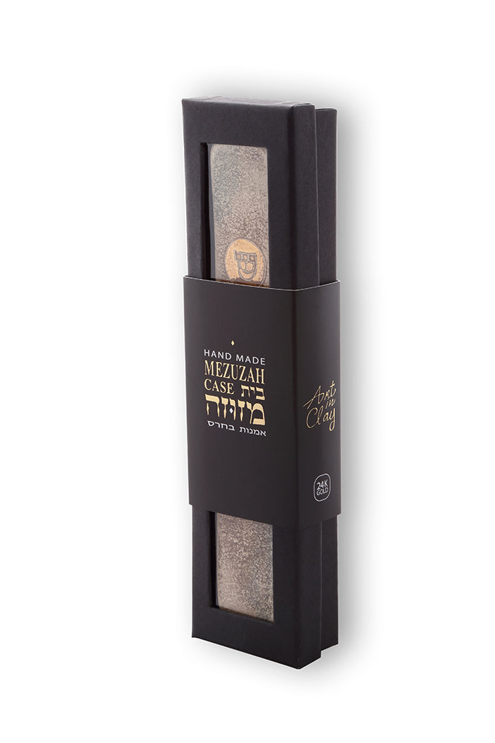 Handmade Ceramic Mezuzah Case in Gift Box