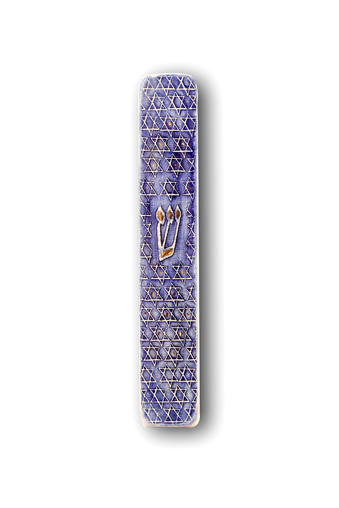 Handmade Mezuzah Case Star of David Model