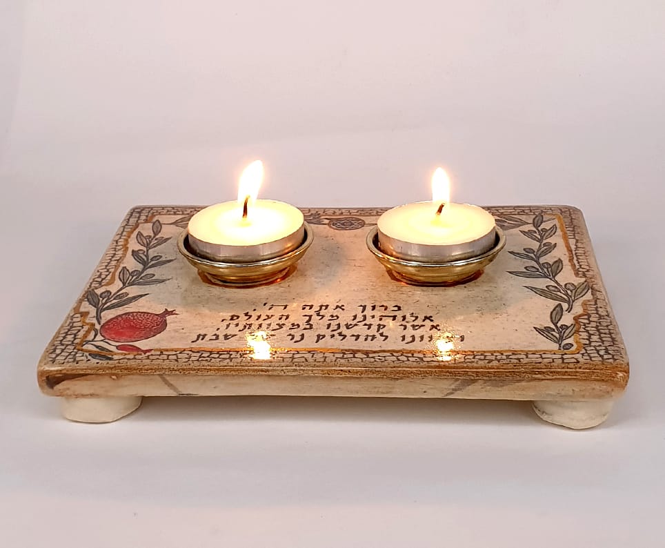 Candlestick Decorated With 24k Gold