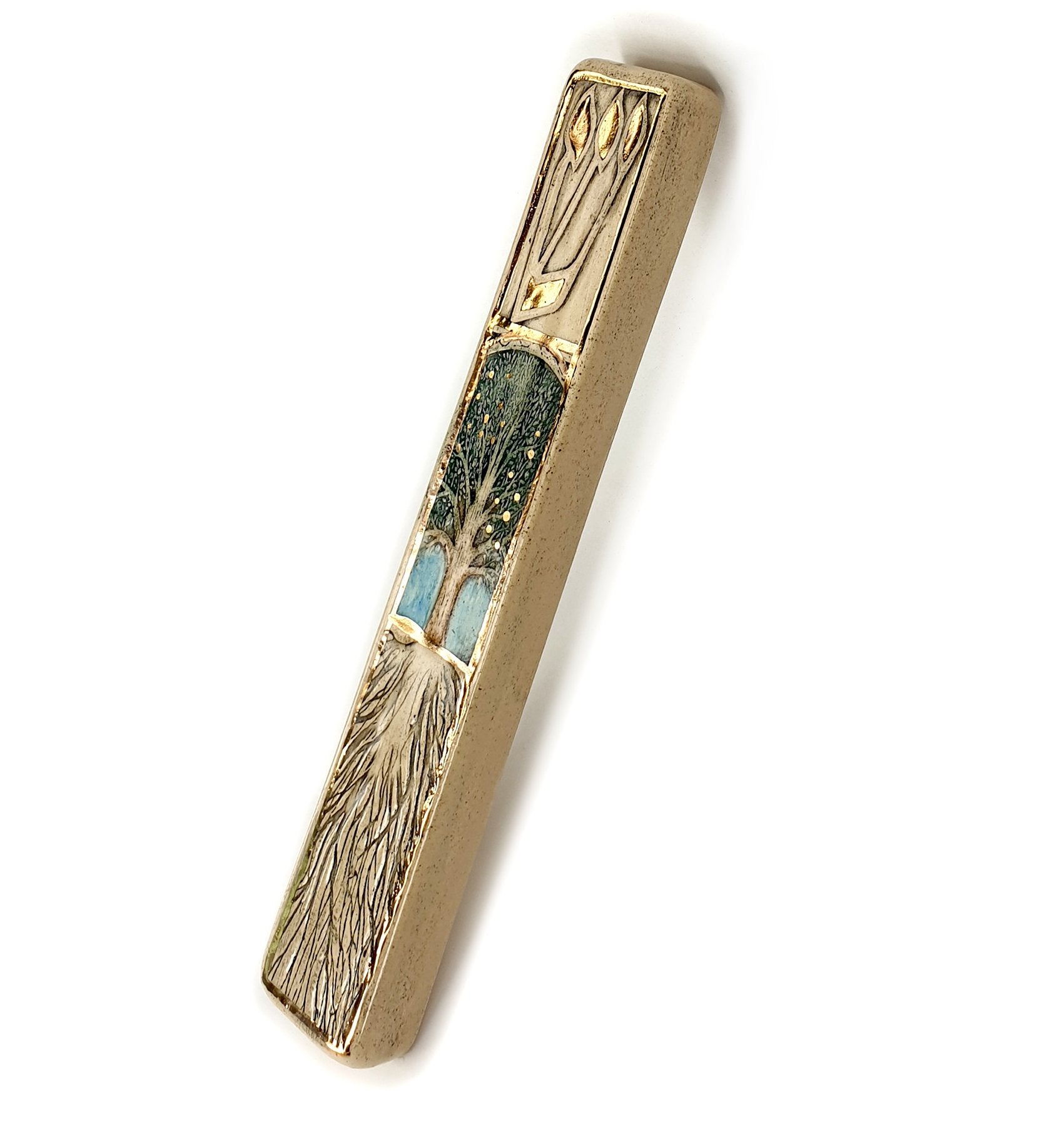 Tree of Life Handmade Ceramic Mezuzah A unique gift