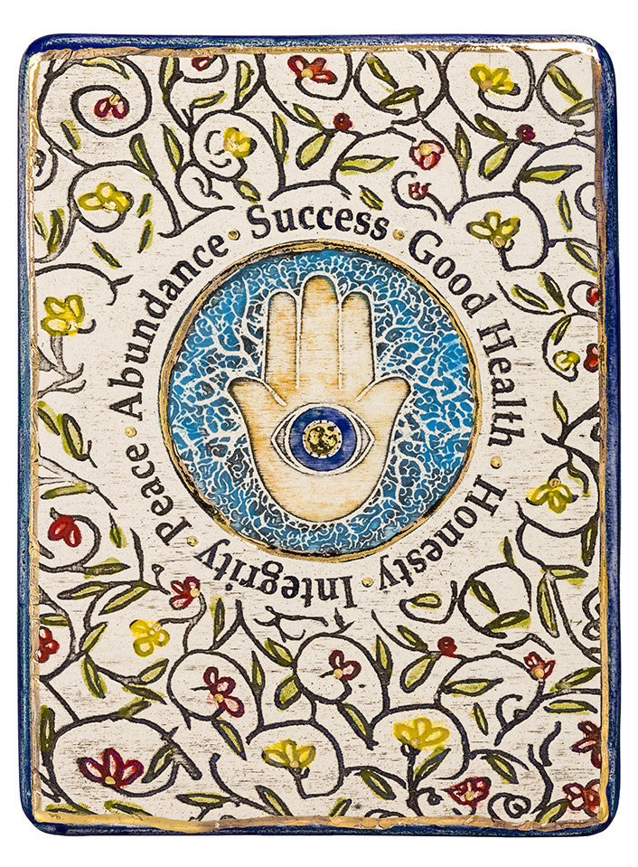 Hamsa Flowers Decorated 24k gold