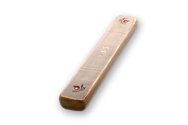 Mezuzah Case Decorated With 24k Gold and Pomegranates Prosperity Model