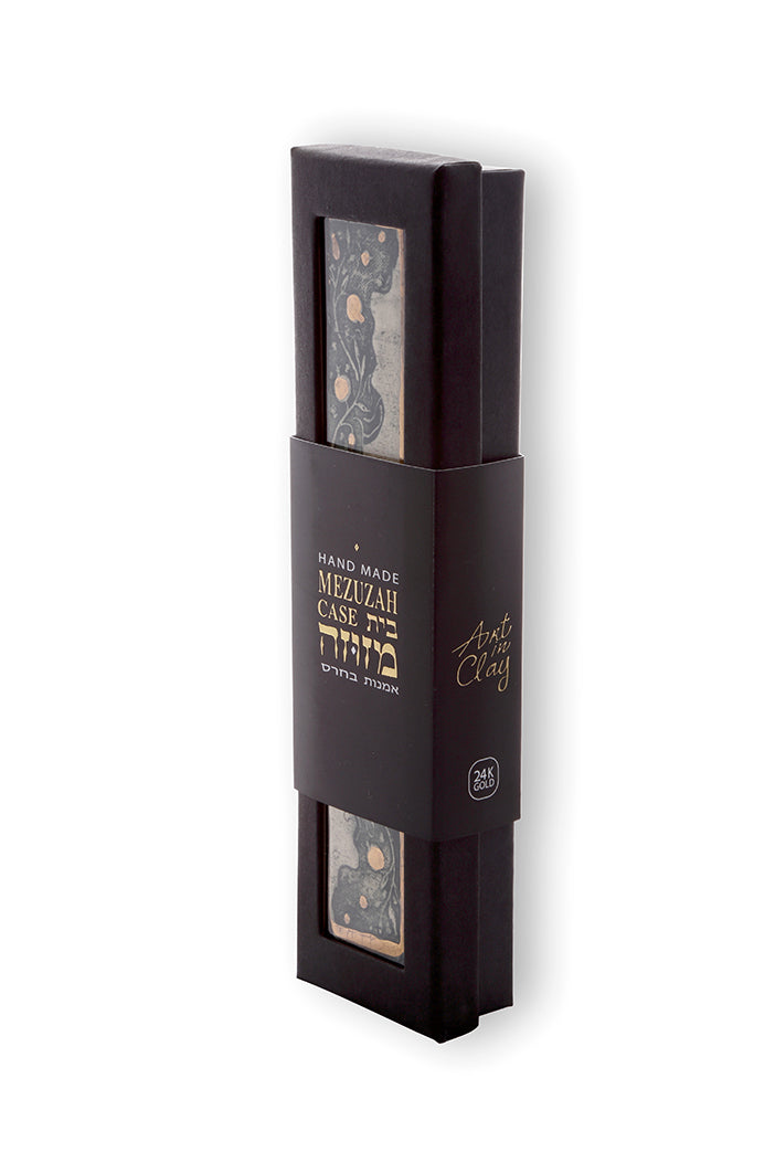 Mezuzah Case Pomegranate Model And Gold Amazing Art By Amir Rom