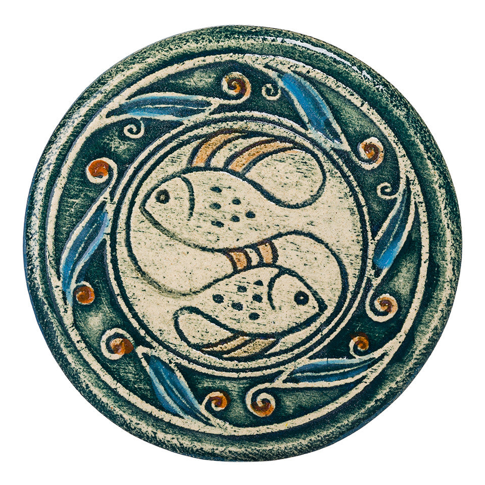 Zodiac Pisces Handmade Ceramic Tile