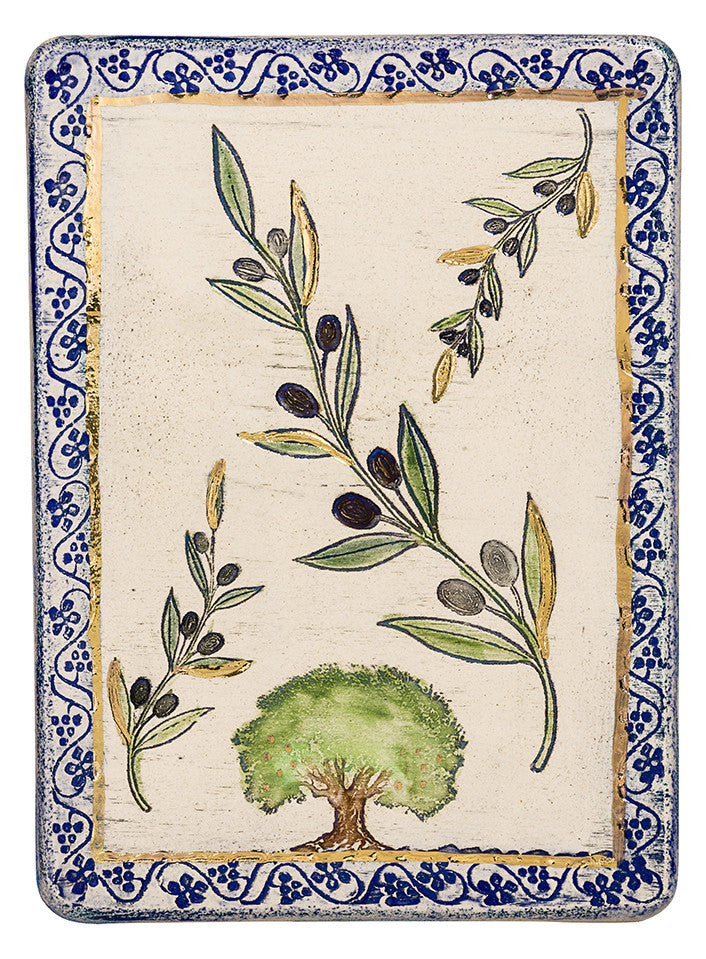 Olive Tree Ceramic Plaque One of The Seven Species 